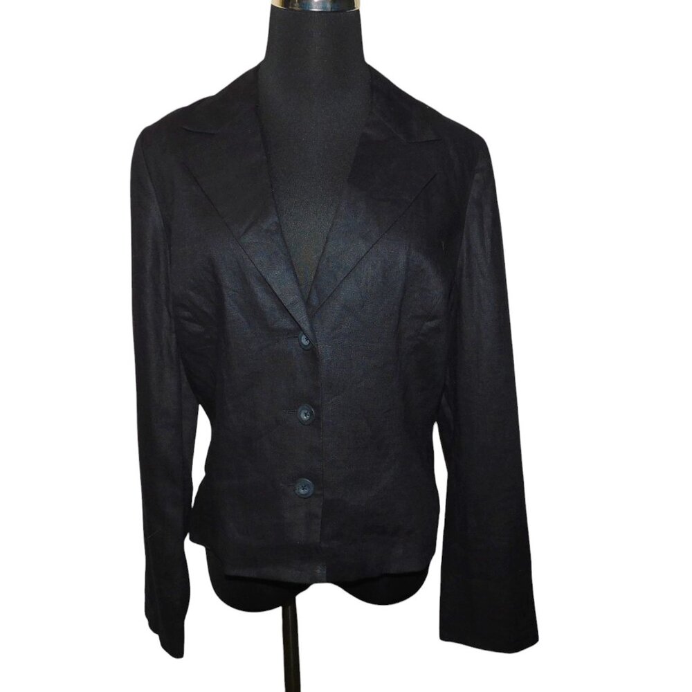 Willi Smith Black Button-Front Blazer